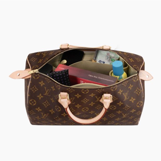 Suedette Regular Style Leather Handbag Organizer for Louis Vuitton